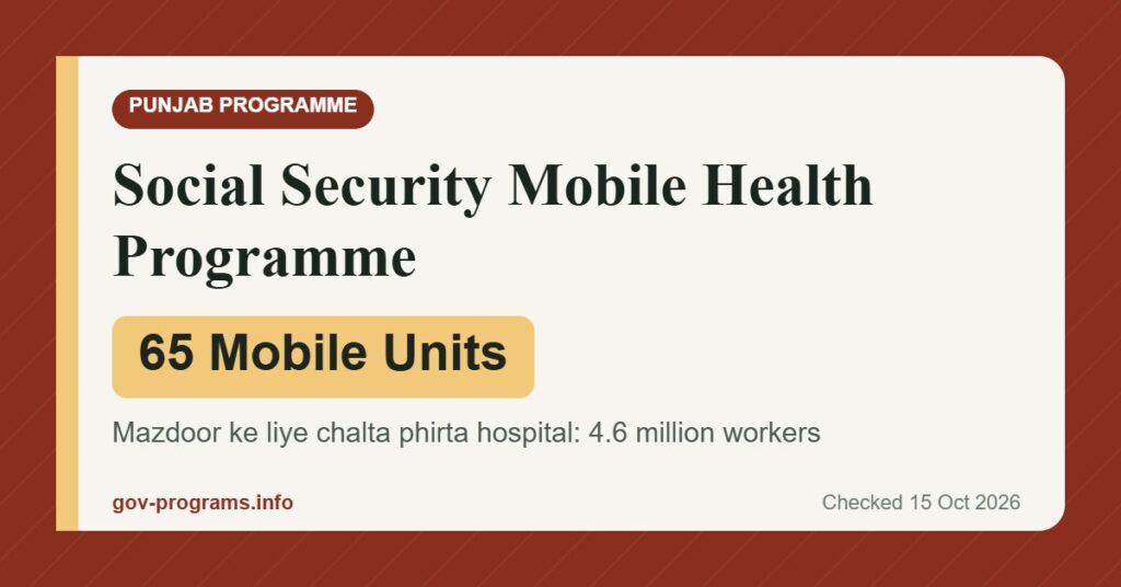Social Security Mobile Health Programme 2026 - Punjab programme banner